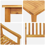 Garden Dining Set 5 pcs Brown Solid Acacia Wood 3375637