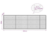 Gabion with 3.5 mm Wire and 5x10 cm Mesh 350x30x150 cm 3462745