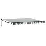 ZNTS Retractable Awning Anthracite and White 4.5x3 m Fabric&Aluminium 3216111