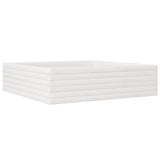 Garden Planter White 90x90x23 cm Solid Wood Pine 847204