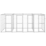 Outdoor Dog Kennel Galvanised Steel 9.68 m 3082284