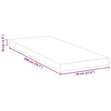 Mattress Topper White 70 x 200 x 10 cm Jaquard Fabric 4106242