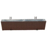 Railing 2 pcs 80 x 17 x 17 cm Metal 42026969