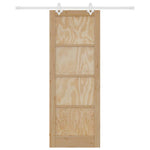Sliding Door Manual Natural and white 78 x 211 cm 3333556