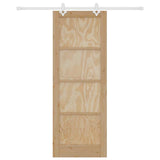 Sliding Door Manual Natural and white 78 x 211 cm 3333556
