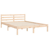 Bed Frame without Mattress Double Solid Wood 3194156
