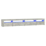 TV Cabinet with LED Lights Concrete Grey 270x35x40 cm 3152749