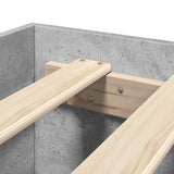 Bed Frame with Headboard without Mattress Concrete Grey 140x200 cm 3295565