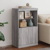 Sideboard with LED Lights Grey Sonoma 60.5x37x100 cm 836670