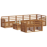 Sofa Sets 9 pcs Natural Solid Acacia Wood 3375039