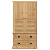 Wardrobe VIGO 90x55x170 cm Solid Wood Pine 353163