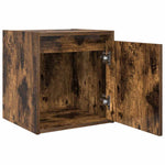 ZNTS Wall-Mounted Bedside Cabinets 2 pcs Smoked Oak 38x34x40 cm 861238