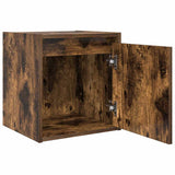 ZNTS Wall-Mounted Bedside Cabinets 2 pcs Smoked Oak 38x34x40 cm 861238