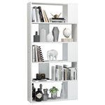 Book Cabinet/Room Divider High Gloss White 80x24x159 cm Engineered Wood 800105