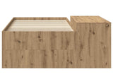 Kids'High Bed Frame with Desk Artisan Oak Engineered Wood 3422682