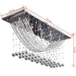White Ceiling Lamp with Glittering Glass Crystal Beads 8 x G9 29 cm 241391