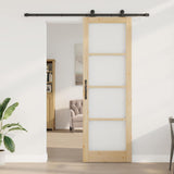 Sliding Door ORKDAL Natural and Black 78 x 232 cm 3332023