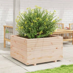 ZNTS Garden Planter 80x80x49.5 cm Solid Wood Pine 3282529