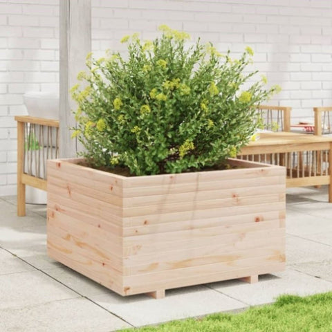 ZNTS Garden Planter 80x80x49.5 cm Solid Wood Pine 3282529