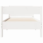 Bed Frame without Mattress White 90x190 cm Single Solid Wood Pine 3306949