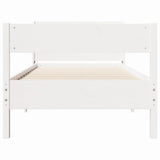 Bed Frame without Mattress White 90x190 cm Single Solid Wood Pine 3306949