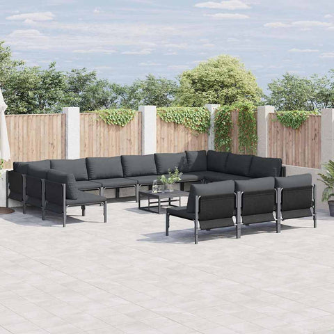 Garden Sofa Set Anthracite Steel 3379022