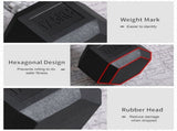 2x17.5kg Rubber Hex Dumbbell Portable Hand Weights Dumbbell Home Gym Workout Fitness Hand Dumbbell T3398P376769