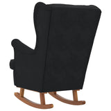 Rocking Chair with Cushion Black 92 x 71 x 100 cm Plywood 42012852