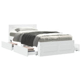 Bed Frame with Headboard White 80 x 200 cm Engineered Wood 3429677