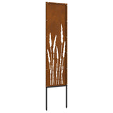 Garden Privacy Screen Rusty 32 x 140 cm Weathering Steel 876244