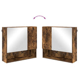 Bathroom Furniture Set 2 pcs Smoked Oak Engineered wood & Metal 3392938