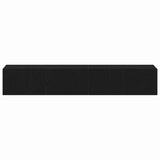 TV Cabinet Set 2 pcs Black Oak Engineered Wood 3333055