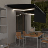 Manual Retractable Awning with Blind&LED 5x3m Anthracite 3069344
