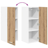 Hanging Cabinet with Door Artisan Oak and White 30 x 31 x 80 cm 884256