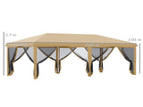 3 x 6m Pop Up Gazebo, Outdoor Canopy Shelter, Marquee Party Wedding Tent with 6 Mesh Walls and Carry T3398P317651