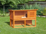 Rabbit Hutch Outdoor Guinea Pig Hutch Wooden Pet Cage Run 2-Tier with Opening Top, 90 x 45 x 80cm T3398P350018