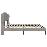 Bed Frame with Headboard Light Grey 180 x 200 cm Velvet 42027950
