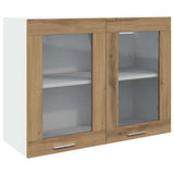 Hanging Glass Cabinet Lyon Artisan Oak 80x31x60 cm Engineered Wood 856120