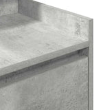 Bedside Cabinet with 2 Drawers Concrete Grey 38x34x80 cm 861361