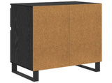 Sideboard Black Oak 60 x 35 x 70 cm Engineered Wood and Iron 881743