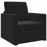 Folding Sofa Bed Black 74 x 77 x 81 cm Velvet 42030488