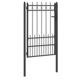 Fence Gate HORST Steel Black Lockable 42034071