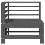 Garden Corner Sofa Grey Solid Wood Pine 825606