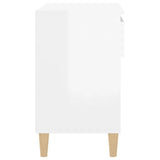 Shoe Cabinet High Gloss White 70x36x60 cm Engineered Wood 819758