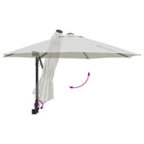 Garden Parasol Sand 248 x 248 x 148 cm Polyester and Steel 42003227