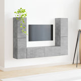 TV Cabinet Set 6 pcs Concrete Grey Engineered Wood 3409108