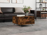 Coffee Table Smoked Oak 50x50x40 cm Engineered Wood 829342
