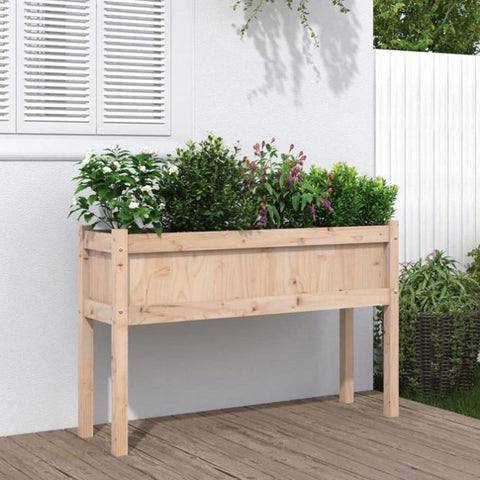 Garden Planter with Legs 110x31x70 cm Solid Wood Pine 837564