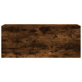 Bathroom Wall Cabinet Smoked Oak 100x25x40 cm Engineered Wood 860107
