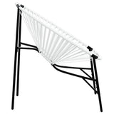 Garden Egg Chair Black and White Poly Rattan 4009288